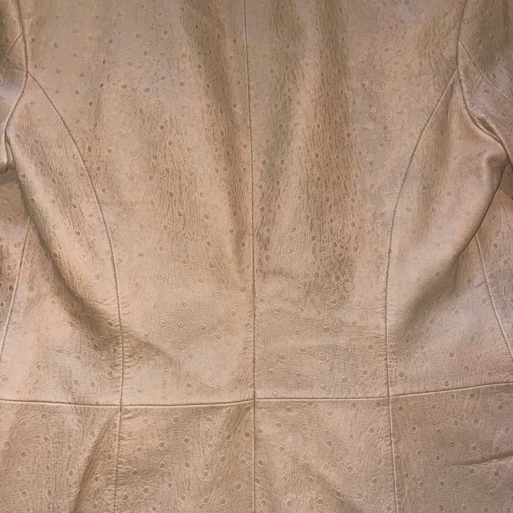 Vintage Classiques Entier 100% Leather Tan Jacket Blazer Women’s size 6 - Picture 8 of 9